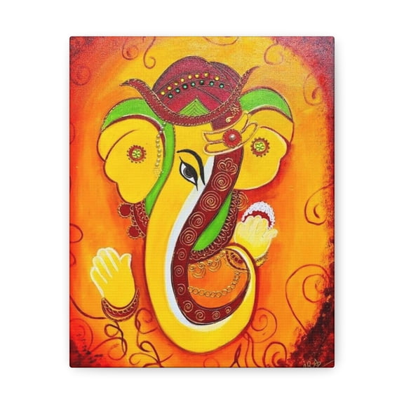 Canvas Gallery Wraps Print | Indian Art | canvas Print | Ganesha Painting