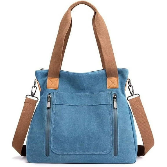 Canvas Handbag for Women Cloth Tote Shoulder Purses Hobo Casual Crossbody Bag Large Top Handle Shopper Bag