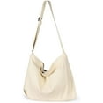 thumbnail image 1 of Canvas Hobo Bag, Shoulder Bag Unisex Canvas Crossbody Bag with Zipper and Adjustable Strap Handbag Large Tote Bag, 1 of 8