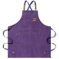 thumbnail image 1 of Canvas Kitchen Apron for Men Women Chef Cooking Apron Back 3 Pockets(), 1 of 4