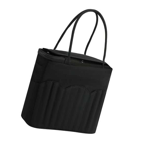 Canvas Knitting Storage Tote Bag, Large Capacity Multi-Pocket Yarn Organizer Bag for Crochet Needles Sewing Accessories