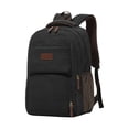 thumbnail image 1 of Canvas Laptop Backpack, Bag for Men Women,Travel Work Rucksack Fits 15.6 Inch Laptop, Large Capacity Bookbag, 1 of 5