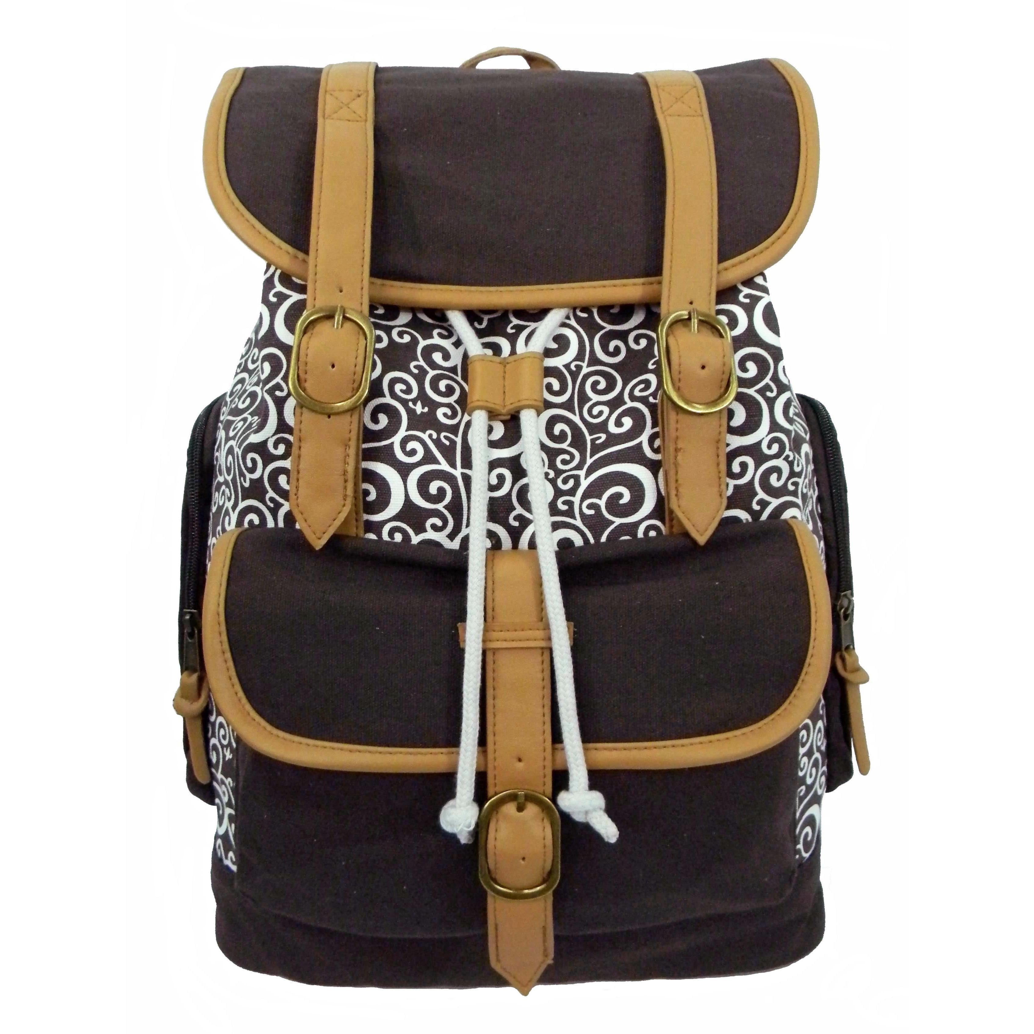 Grayson Cotton Canvas Backpack Monogrammed Laptop Backpack