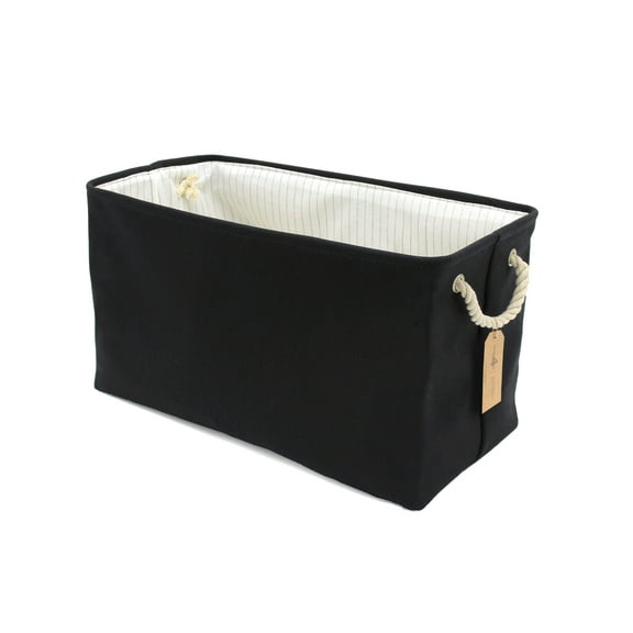 Canvas Laundry Bin (Black) by Handcrafted 4 Home