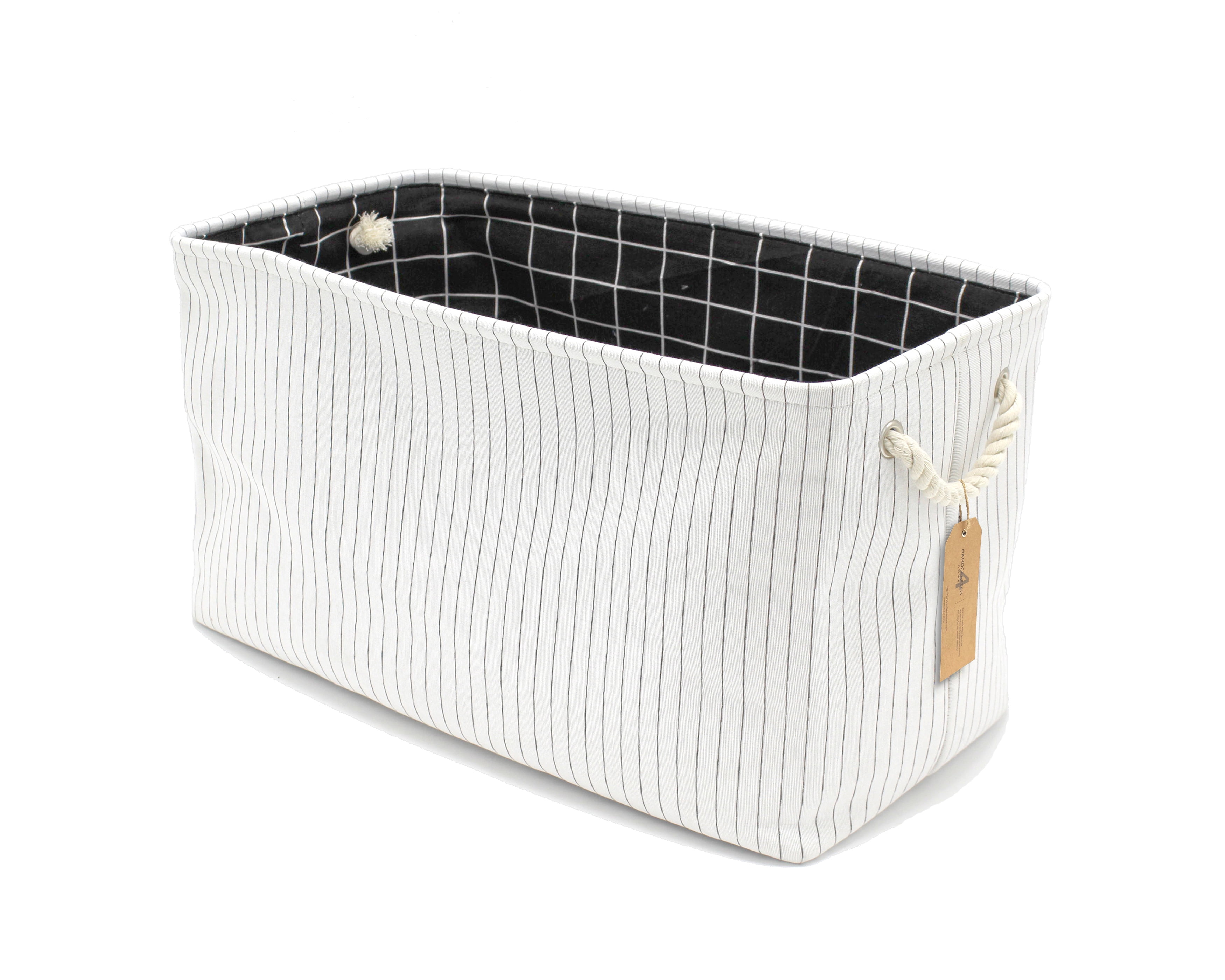 Canvas Laundry Bin (Pin Stripe) by Handcrafted 4 Home