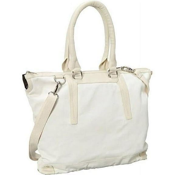Canvas & Leather Tote Handbag - Large