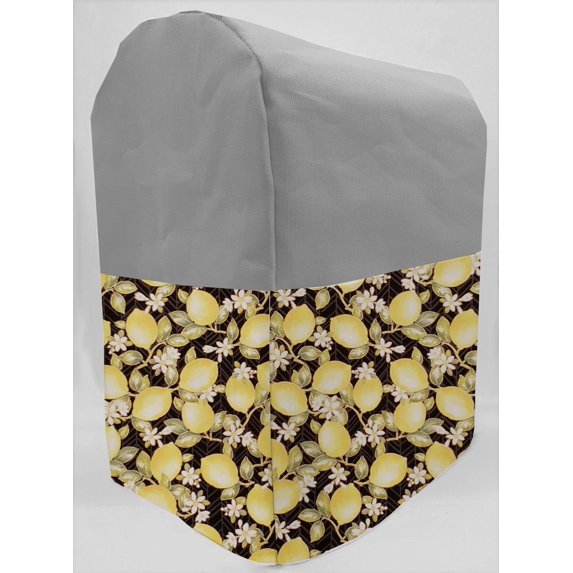 Canvas Lemon Blossoms Cover Compatible with Farberware 4.7qt Stand Mixer by Penny's Needful Things (Gray)