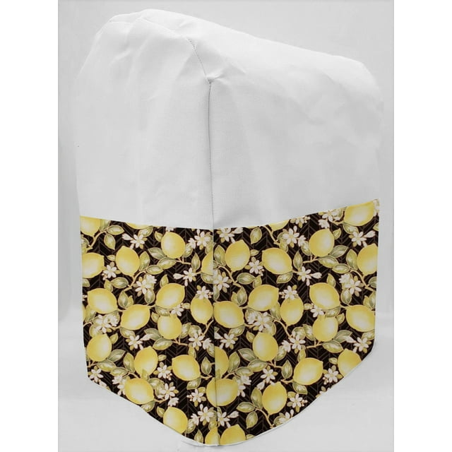 Canvas Lemon Blossoms Cover Compatible with Kitchenaid Stand Mixer by Penny's Needful Things (White, All Lift Bowl Models)