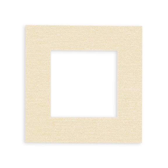 Canvas Linen Texture Photo Mat - Beige 12x12 for 8x8 Photos - Fits 12x12 Frame