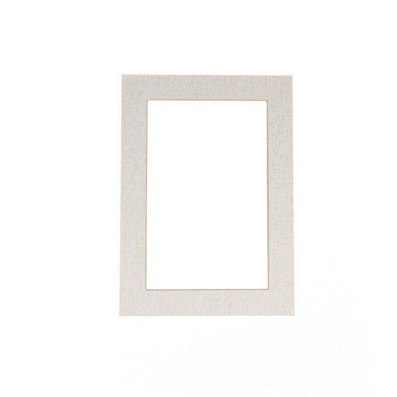 Canvas Linen Texture Photo Mat - White 12x16 for 8.5x11 Certificates - Fits 12x16 Frame