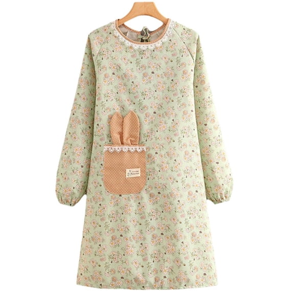 Canvas Long Sleeve Apron, Stain-proof Breathable Household Cooking Catering Waist Apron, Coveralls, Kitchen Supplies