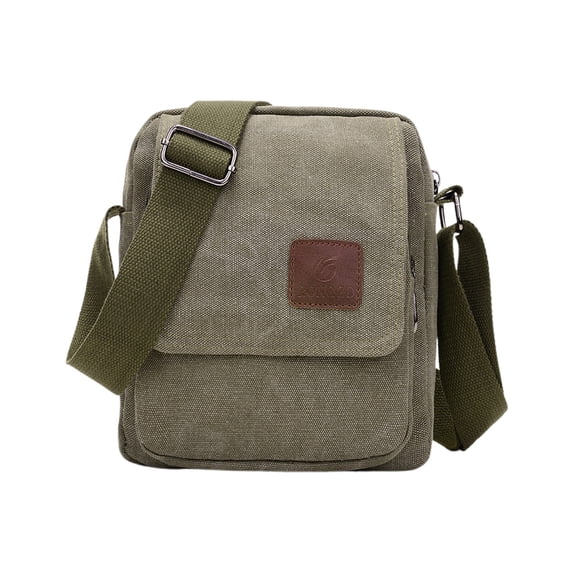 Canvas Men Chest Crossbody Bag,Adjustable Strap Multi-Wear,Smooth Sturdy Zipper Multi-Pocket,Lightweight Durable,Large Capacity For Phone Wallet Keys,Casual Daily Work Vacation Outdoor Shoulder Bag