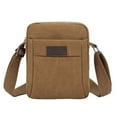 thumbnail image 1 of Canvas Men's Shoulder Bag Crossbody Medium Size 7.87x6.3x2.36in Khaki Blue Black Coffee Green Large Capacity Lightweight Eco-Friendly, 1 of 4
