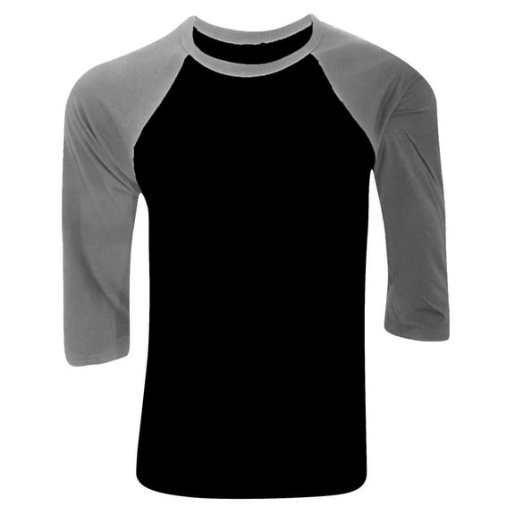 Canvas Mens 3/4 Sleeve Baseball T-Shirt