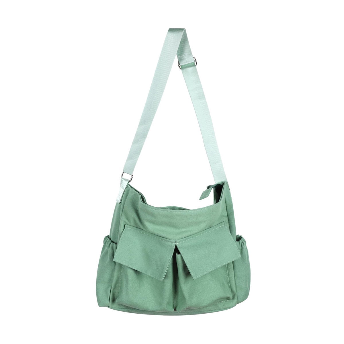 ずとまよ　Vintage Shoulder Bag (Green) Canvas-Messenger-Bag-Crossbody