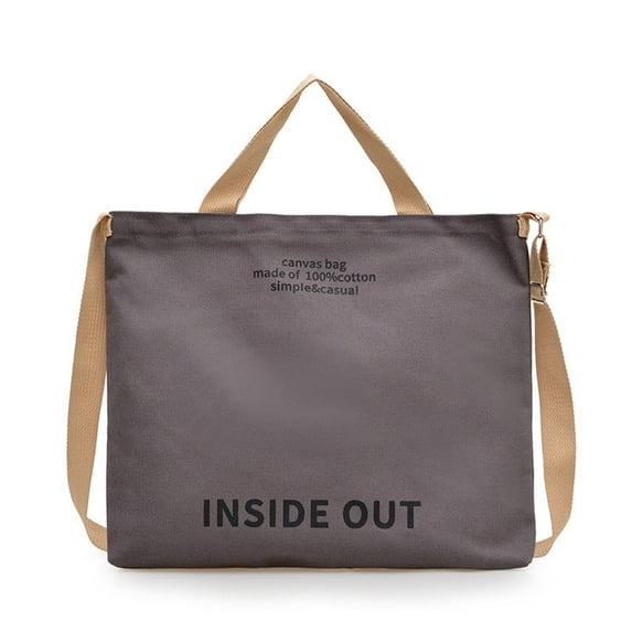 Canvas Messenger Bag Large Capacity Crossbody Bag for Women Men Vintage Shoulder Bag for Work Office College Bookbag（Gray)