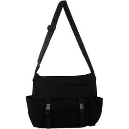 Canvas Messenger Bag Hobo Shoulder Bag Crossbody Bag with Multiple Pockets Large Tote Bag Handbag for Teen Girls Women Men Walmart