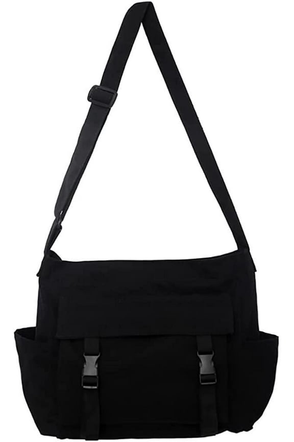 Canvas Messenger Bag Large Hobo Crossbody Bag with Multiple Pockets Canvas Shoulder Tote Bag for Women and Men