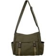 thumbnail image 1 of Canvas Messenger Bag Large Hobo Crossbody Bag with Multiple Pockets Canvas Shoulder Tote Bag for Women and Men, 1 of 7
