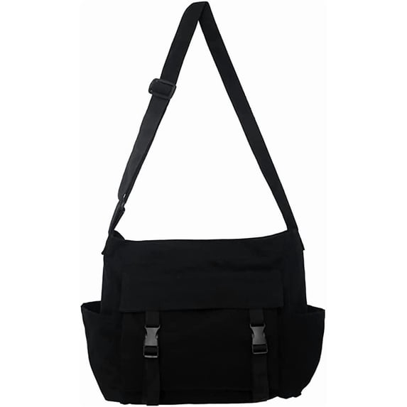 Canvas Messenger Bag Large Hobo Crossbody Bag with Multiple Pockets Canvas Shoulder Tote Bag for Women and Men