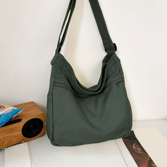 Canvas Messenger Bag Large Satchel Bag Shoulder Bag for Colleger
