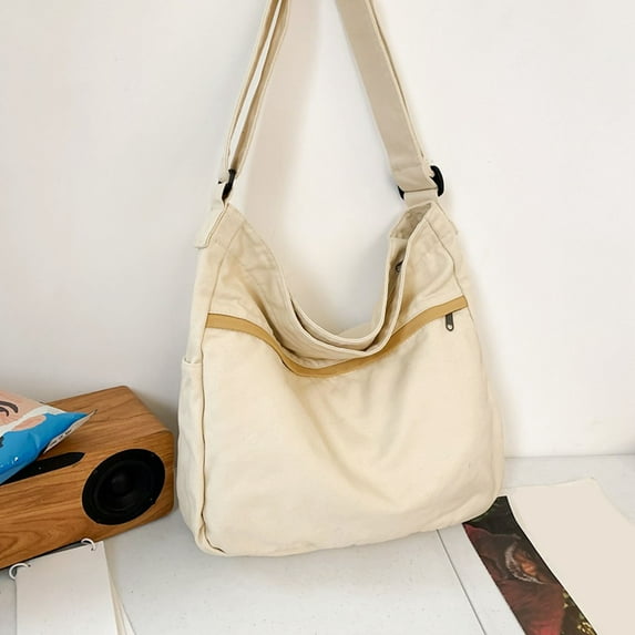 Canvas Messenger Bag Large Satchel Bag Shoulder Bag for Colleger