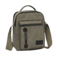 thumbnail image 1 of Canvas Messenger Bag, Vintage Crossbody Shoulder Bag, Small Multi Pocket Daypack, Men Casual Work Travel Bag with Adjustable Strap and Handle, Canvas Shoulder Bag for Work Travel Everyday, Green, 1 of 2