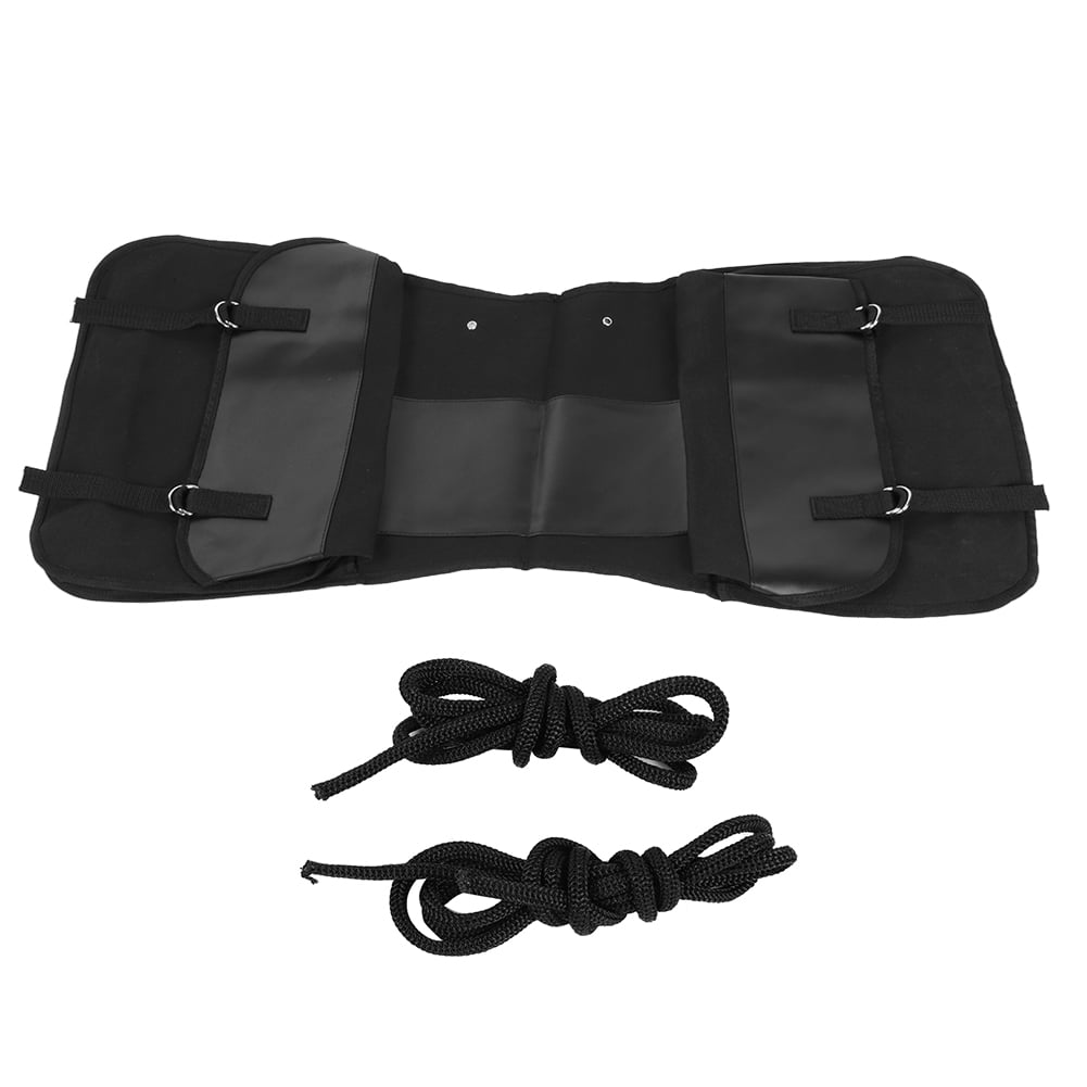 Njide Canvas Motorcycle Side Saddle Bag Universal Riding Luggage Tool PouchBlack