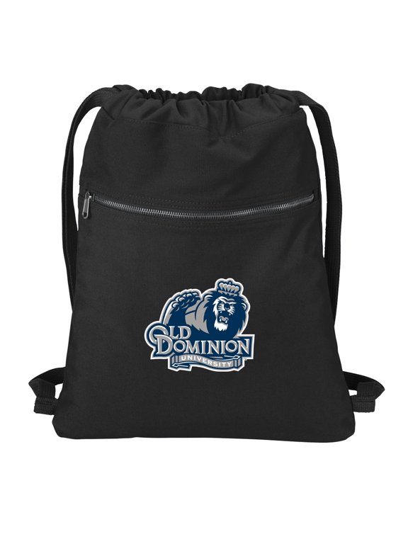 Canvas ODU Backpack Natural Cotton Old Dominion University Cinch Bag Lined and with Wide Straps