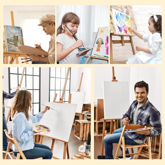 Canvas for Painting, 32 Pack Multi-Size Painting Canvas Boards 4x4, 5x7, 8x10, 9x12, 11x14 Art Supplies for Adult, Kid & Artist, Blank Primed Cotton Canvases for Acrylic, Oil, Watercolor