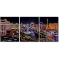 thumbnail image 1 of Canvas Painting Las Vegas Nevada Cityscape Wall Art Home Decor for Living Room Prints 3 Pieces Bellagio Casino Night View Poster Pictures Stretched Framed Ready to Hang, 12"x16"x3 Panels, 1 of 6