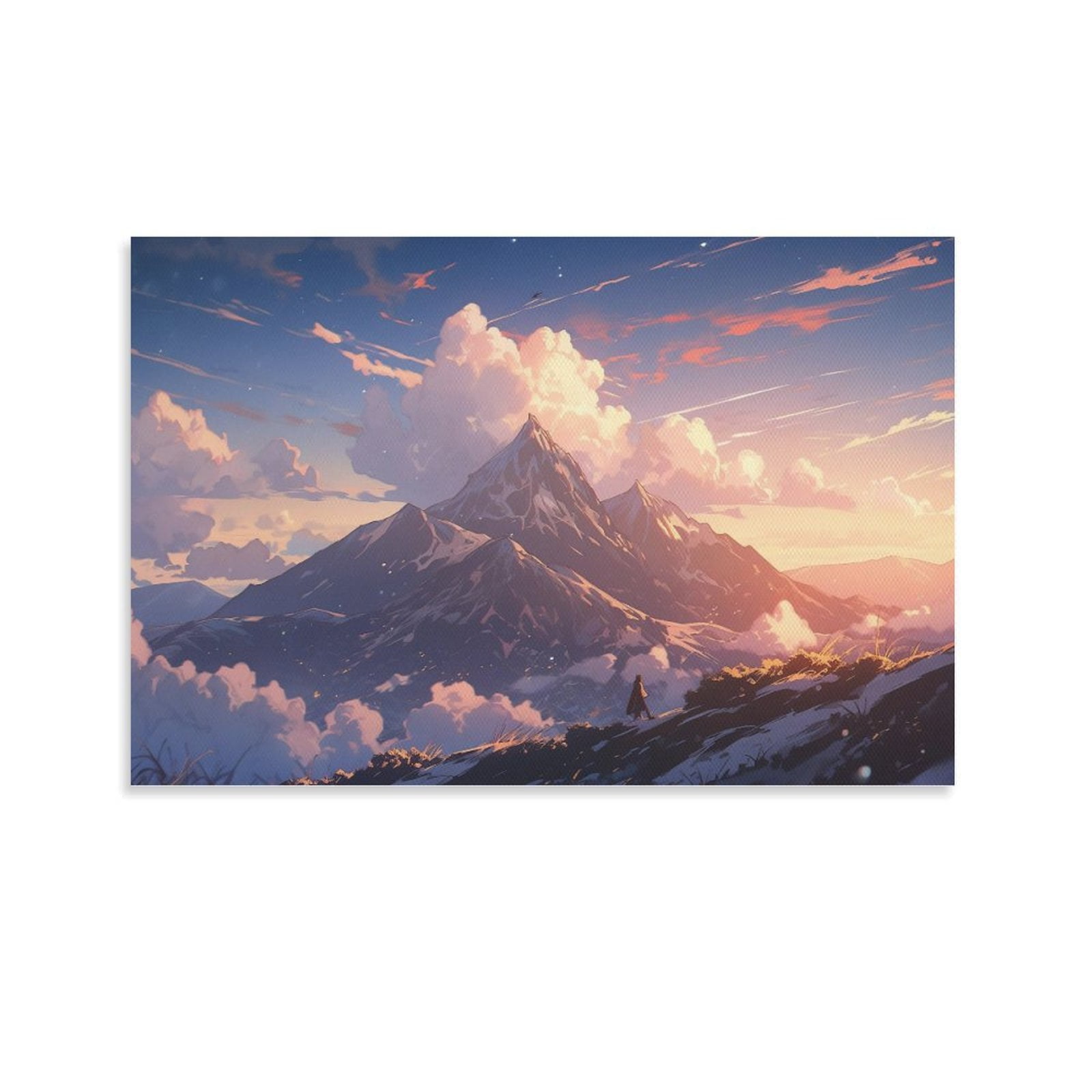 Canvas Painting Sunset in the Valley (550) Poster Art Prints