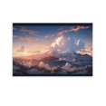 Canvas Painting Sunset in the Valley (605) Poster Art Prints