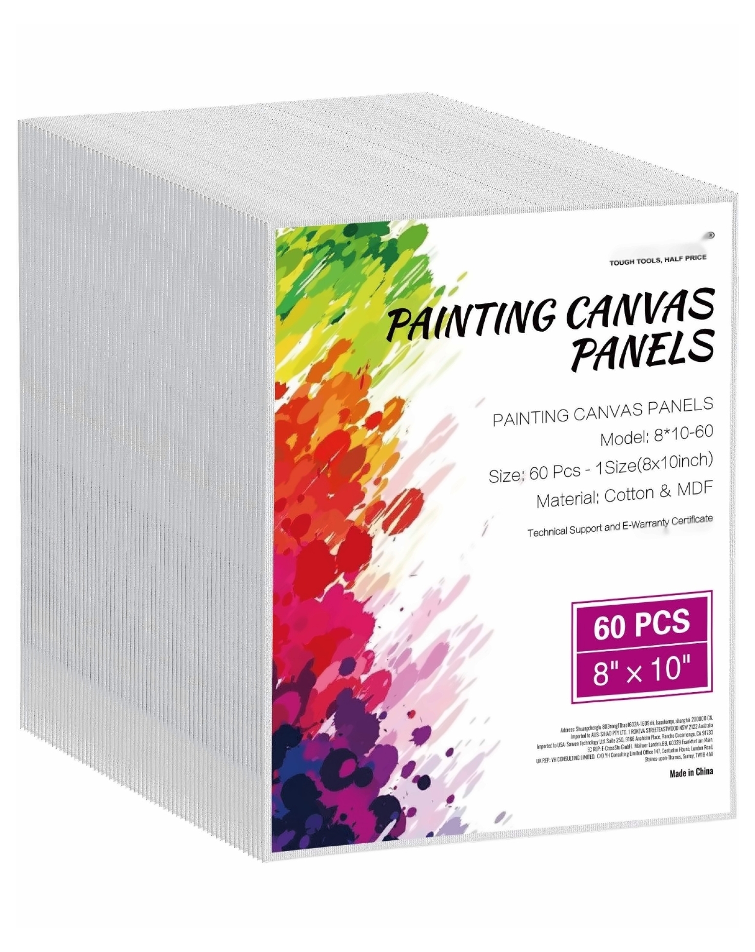 Canvas Panels for Painting 8x10, 60 Pack Blank Canvas Boards for ...