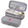 thumbnail image 1 of Canvas Pencil Cases,Pencil Case Big Capacity Pencil Pouch Storage Bag,Gray, 1 of 5