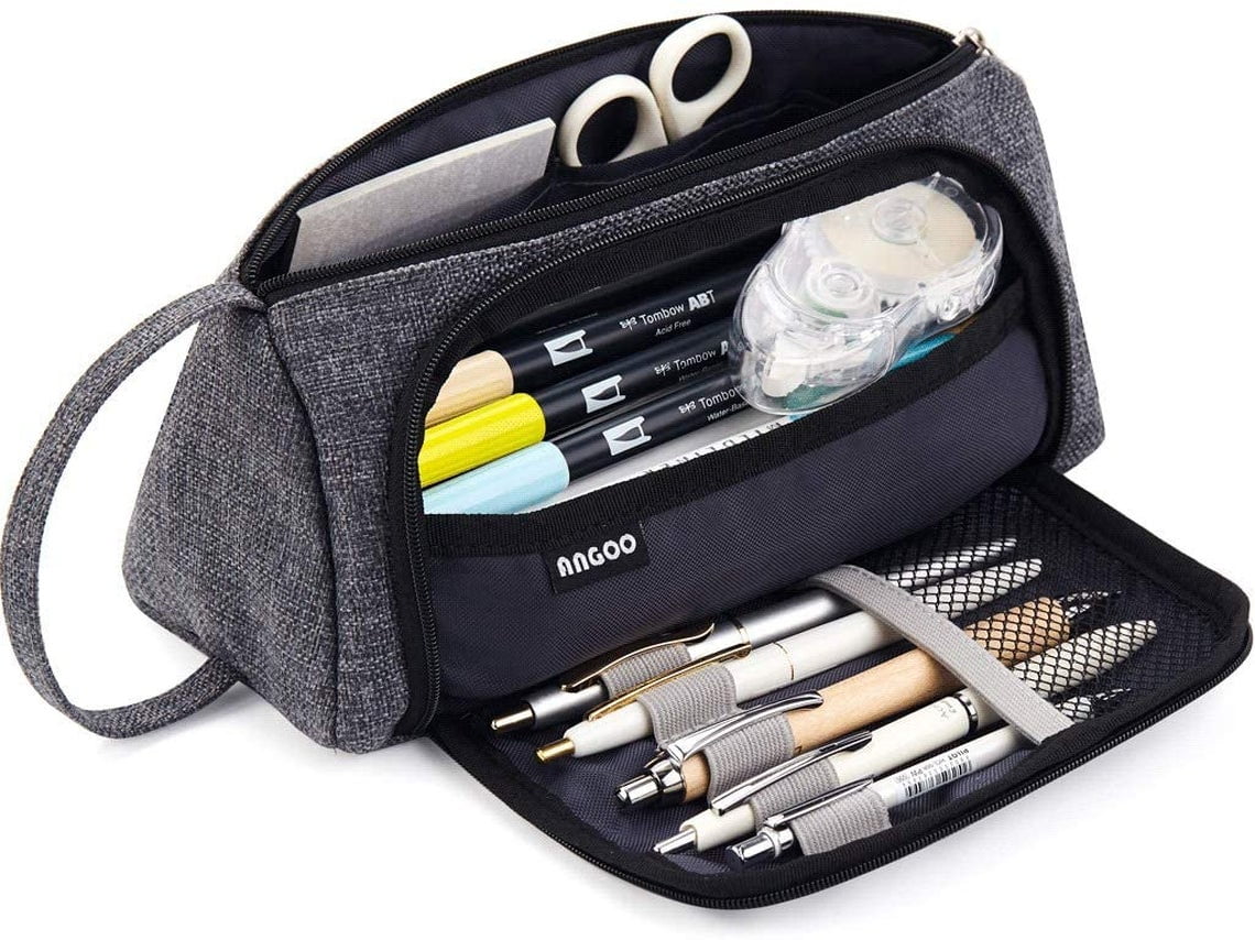 Pencil Case XL Ver.dual 4colors / Pen Case / Pencil Pouch / Pen Pouch /  Zipper Pouch / Makeup Bag / Makeup Pouch / School Supplies 