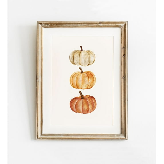 Canvas Poster Pumpkin Watercolour Wall Art Canvas Print Poster Modern Fall Painting For Living Room Master Bedroom Fall Farmhouse Decor Unframed