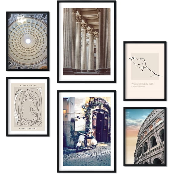 Canvas Poster Set of 6 Vintage Mexico Pictures Aesthetic Wall Art Prints for Bedroom or Living Room Design A3 & A4 Sizes Unframed