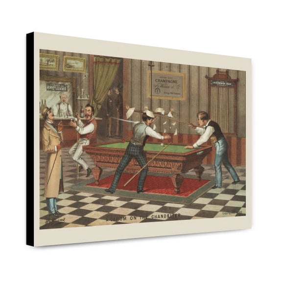 Canvas Print: A Carom On The Chandelier, 1882