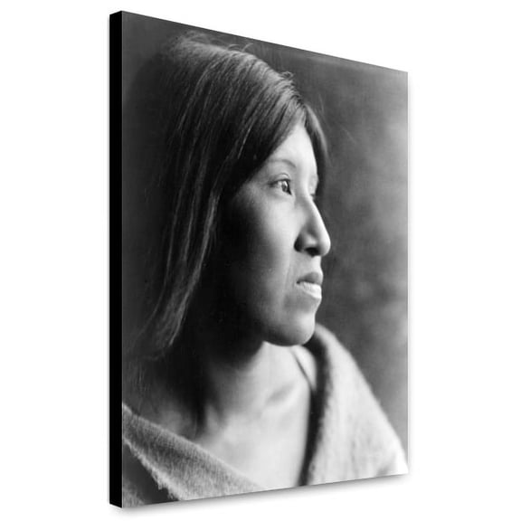 Canvas Print: A Desert Cahuilla Woman, Head-And-Shoulders Portrait, Facing Right
