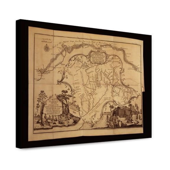 Canvas Print: A General Map Of The Country On The Ohio And Muskingham Showing The