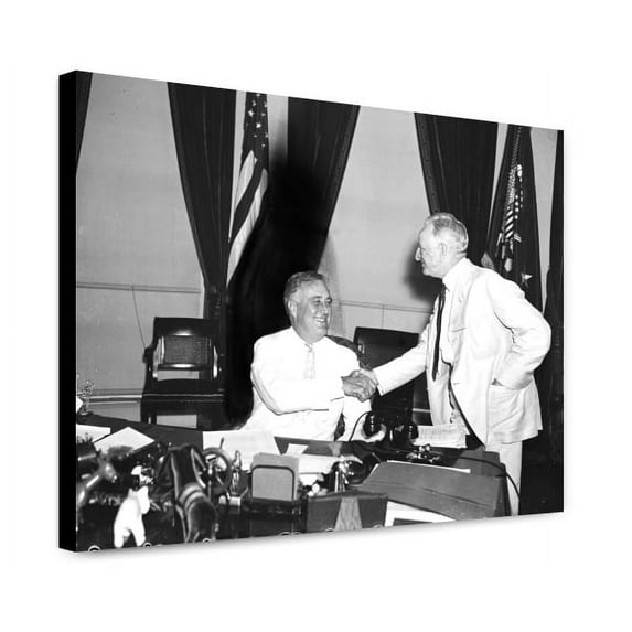 Canvas Print: A Little Hatchet Burial. President Roosevelt, Seated, Greets Sen
