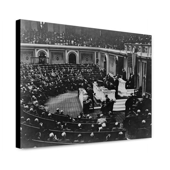 Canvas Print: A Session In The House Of Representatives, circa 1920