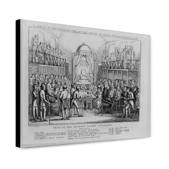 Canvas Print: A Sketch Of The Interior View Of The House Of Lords, Representing