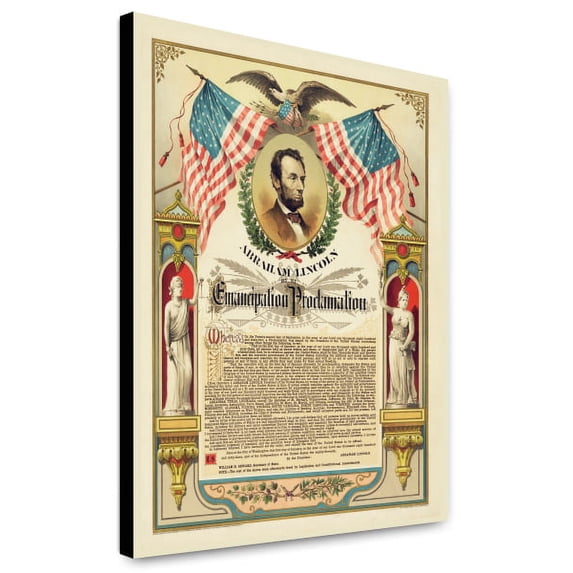 Canvas Print: Abraham Lincoln And His Emancipation Proclamation, 1888