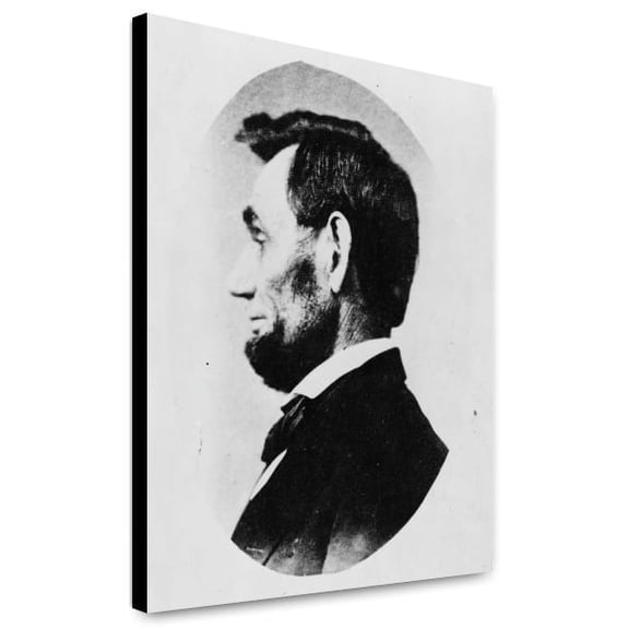 Canvas Print: Abraham Lincoln, Head-And-Shoulders Portrait, In Profile Facing