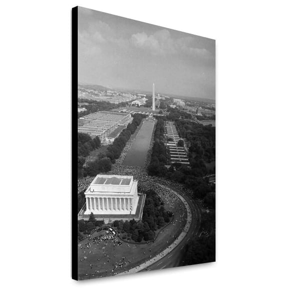 Canvas Print: Aerial View Of Marchers, From The Lincoln Monument To The