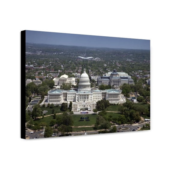 Canvas Print: Aerial View, United States Capitol Building, Washington, D.C., 2007