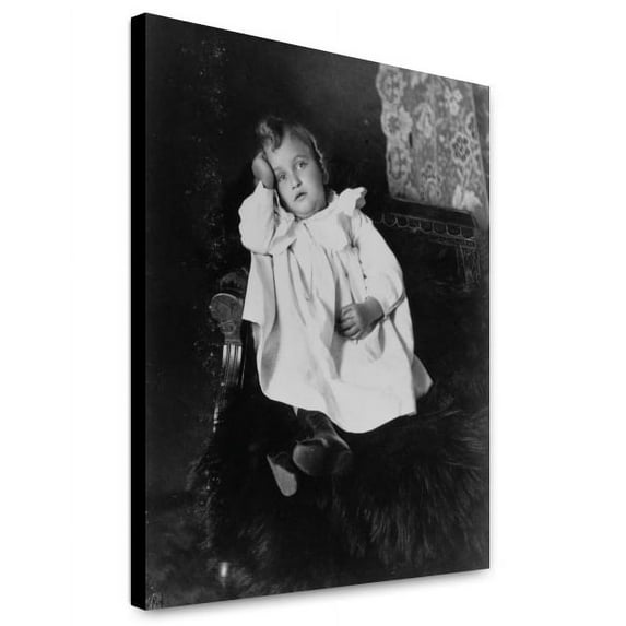 Canvas Print: African American Girl, Seated In Chair, Facing Front, 1899