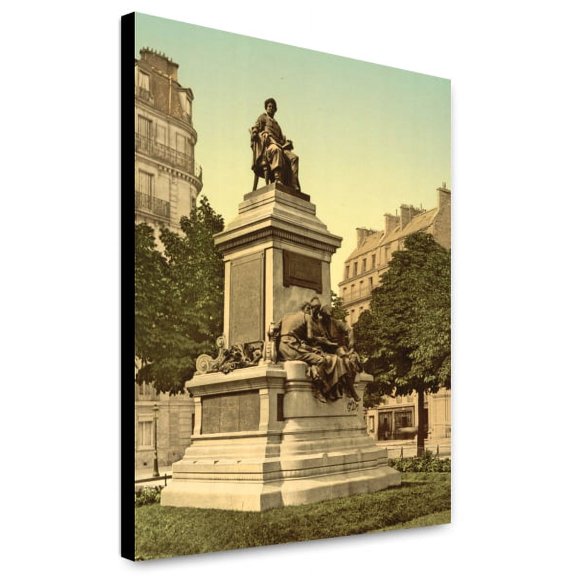 Canvas Print: Alexandre Dumas' Monument, Paris, France, circa 1890